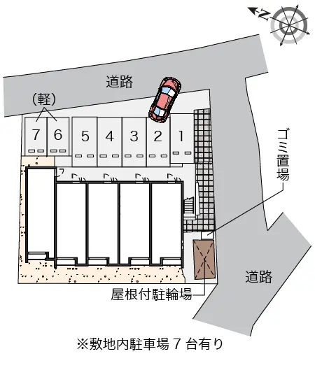 ★手数料０円★豊田市西岡町　月極駐車場（LP）